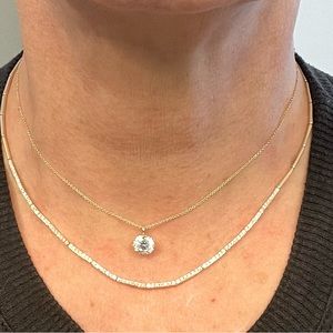 Tendenza Jewelry NY Angel Floss Diamond Tennis Necklace- 14k Yellow Gold